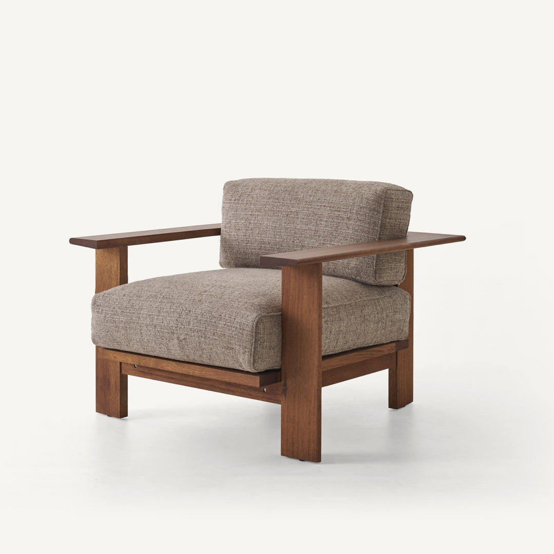 Rail lounge armchair
