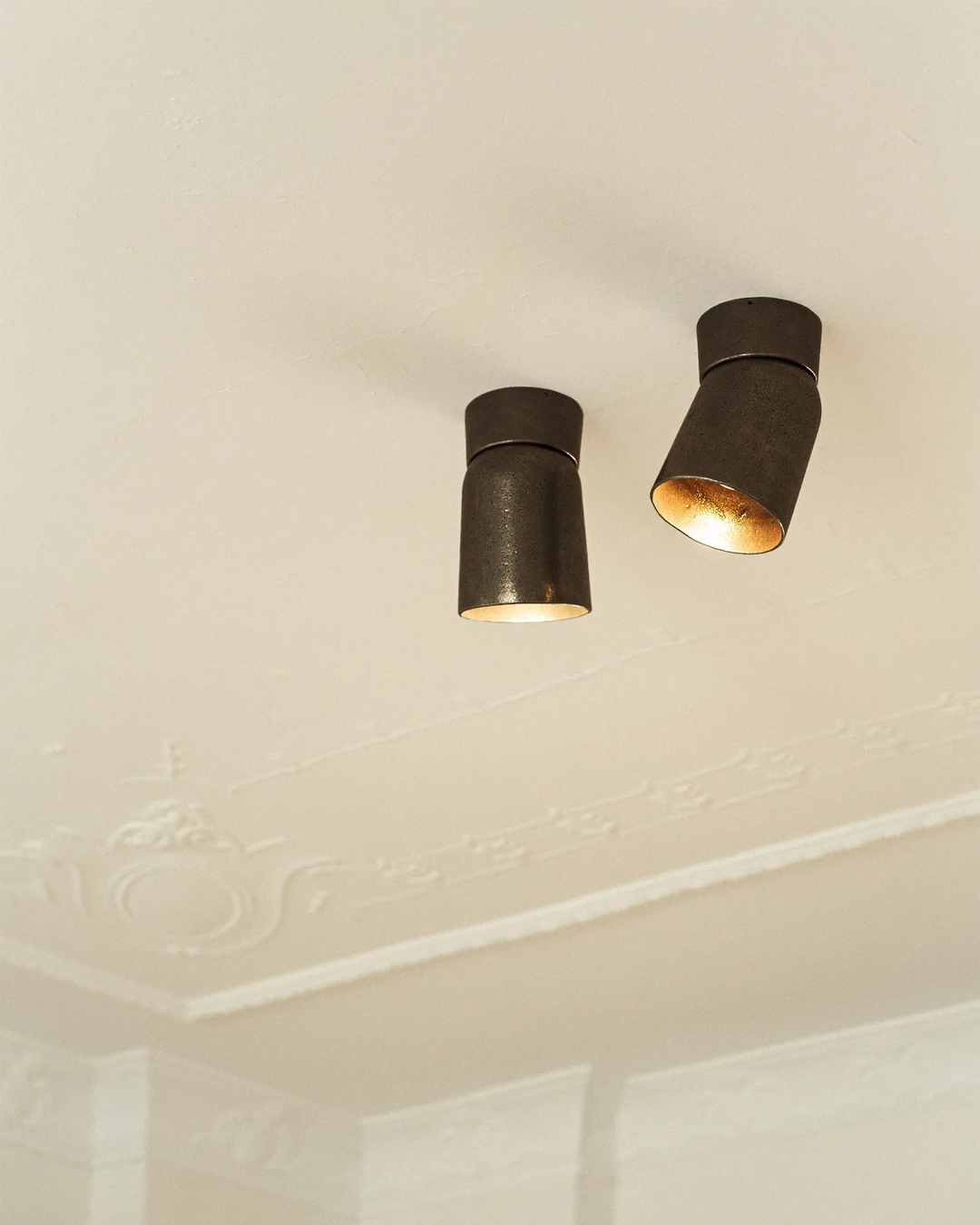 Ceiling Spot Light Blackened, in AM Designs showroom, Antwerpen