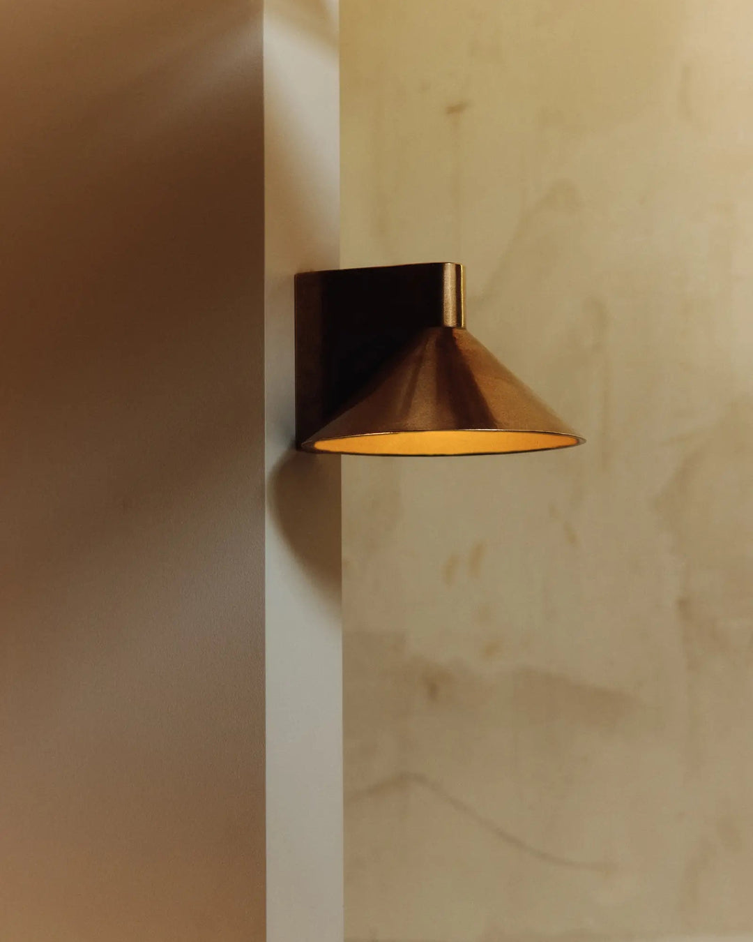 Conical Wall Light Bronze, in AM Designs showroom, Antwerpen
